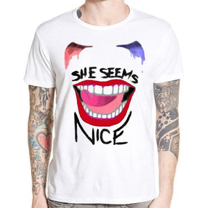 DC comic hot movie Joker Funny suicide squad Harley Quinn T-shirt Hip Hop Pop Men Women Fashion