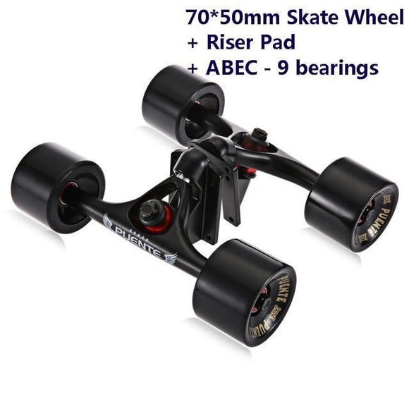 2pcs / Set Skateboard Trucks With 70x50mm Skate Wheel + Riser Pad + ABEC - 9 bearings with Installing Tool for Skateboard